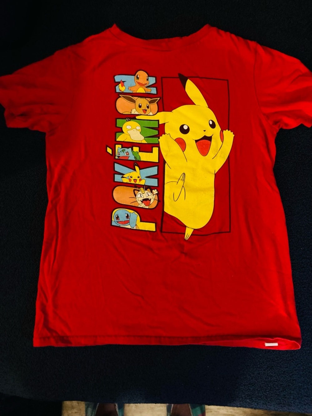 Red Pikachu Graphic Tee size small